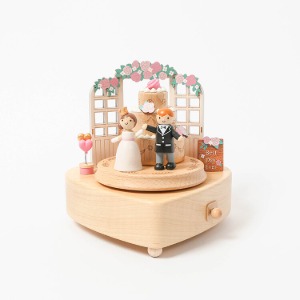 Love Plate Turn Music Box - Flower Wedding Cake | 1063301 Wooderful life