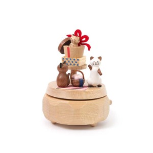Multi Rotate Music Box - Cat in Blessing Gift｜1060568 Wooderful life