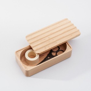 Wood Stationery｜Storage long box &amp; cover set 1534809, 1534807 Jeantopia